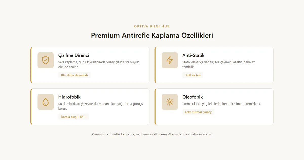 Optik bilgi infografiği — antirefle kaplama antalya