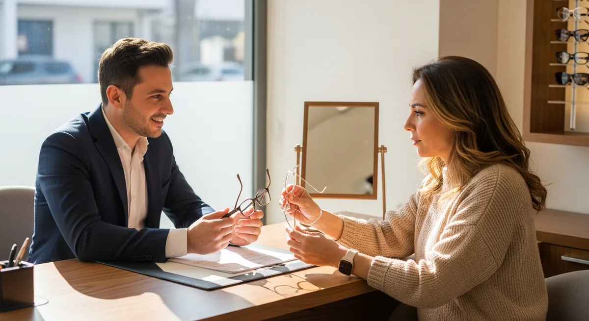 Optik mağaza danışmanlık, optisyen — okuma gözlüğü presbiyopi kepez