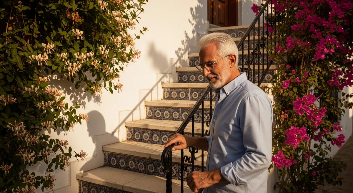 Progressive gözlük kullanan yaşça büyük bir erkeğin portresi