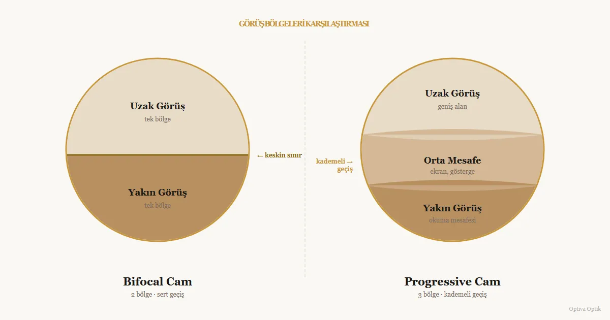 Optik bilgi infografiği — progressive cam Antalya